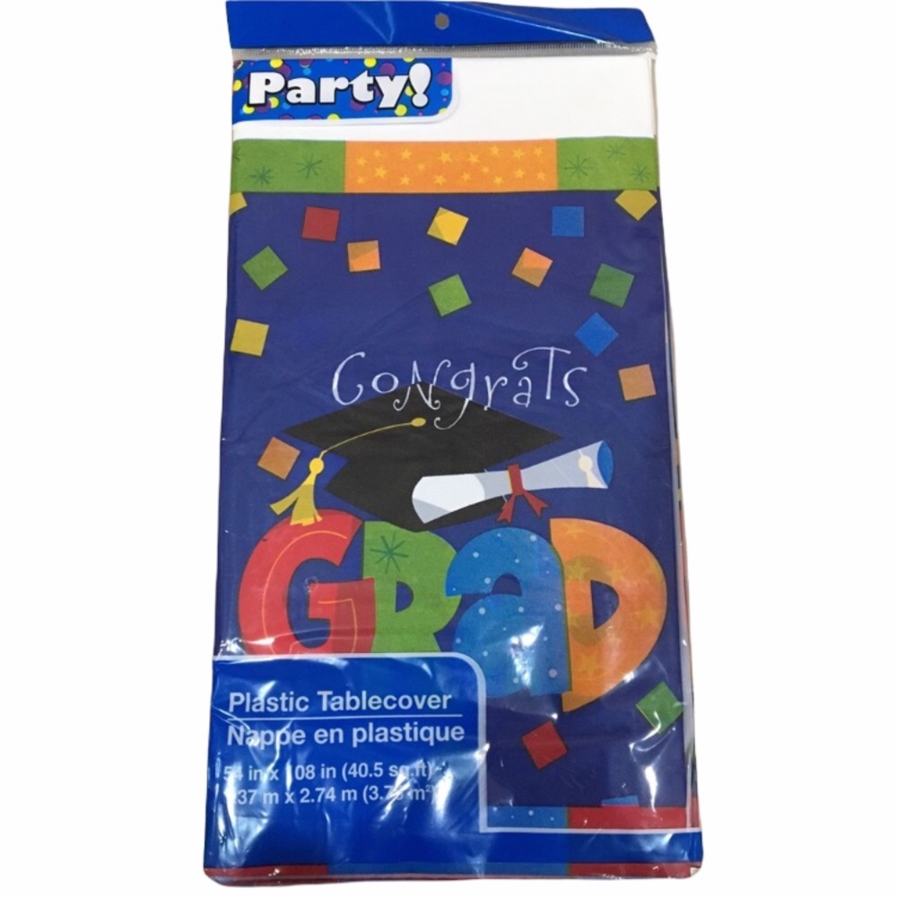 Bright Color Congrats Grad Graduation Table Cover